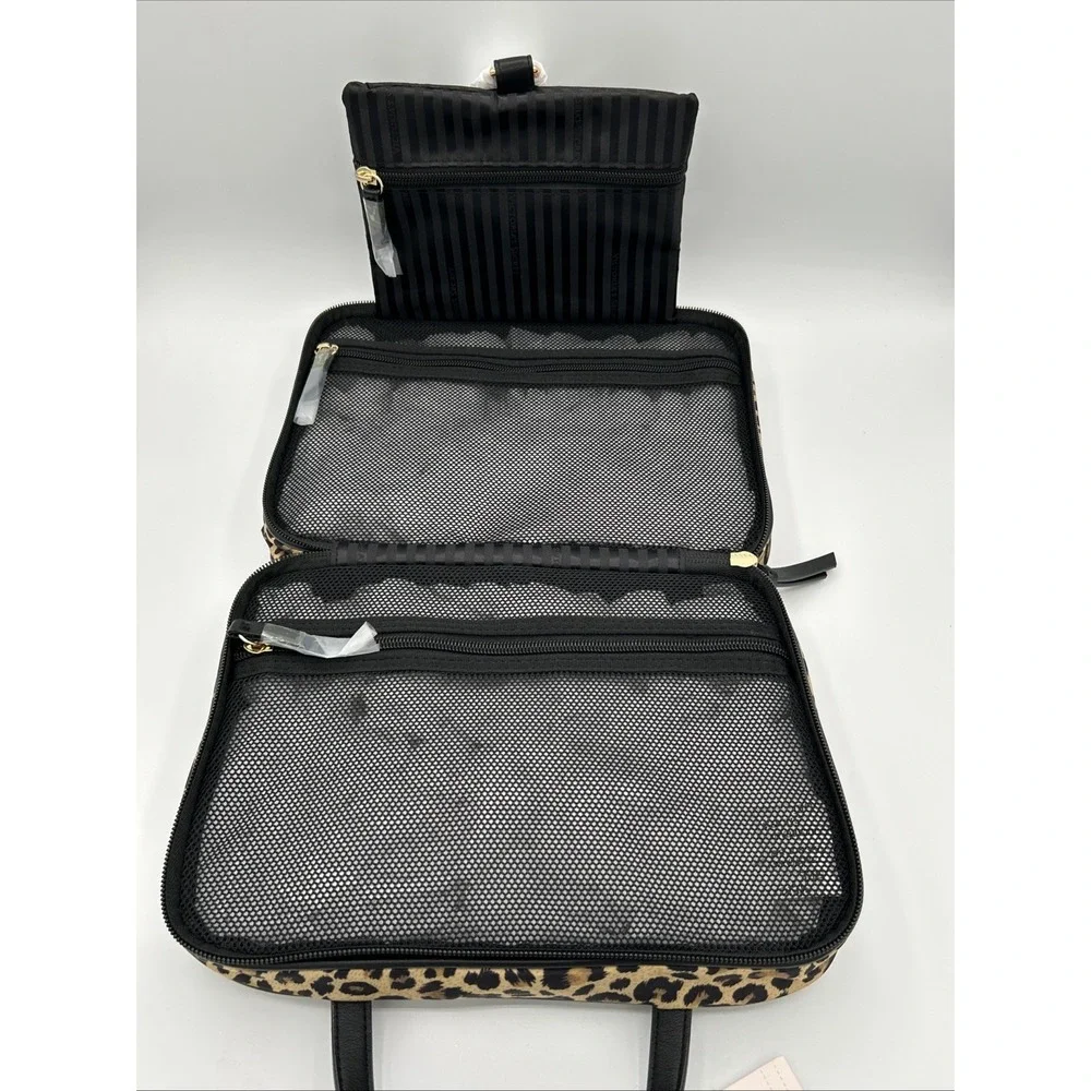 Victoria's Secret Leopard Print Travel Toiletry Bag Hanging Cosmetic Case NWT